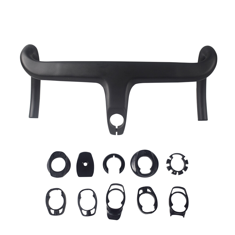 AIRWOLF T1100 Carbon Handlebar Drop Bar Stem Road Bike Internal Routing 360-440m