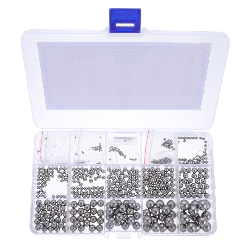580Pcs Stainless Steel Balls Durable Bearing Steel Balls for Home Use Silver