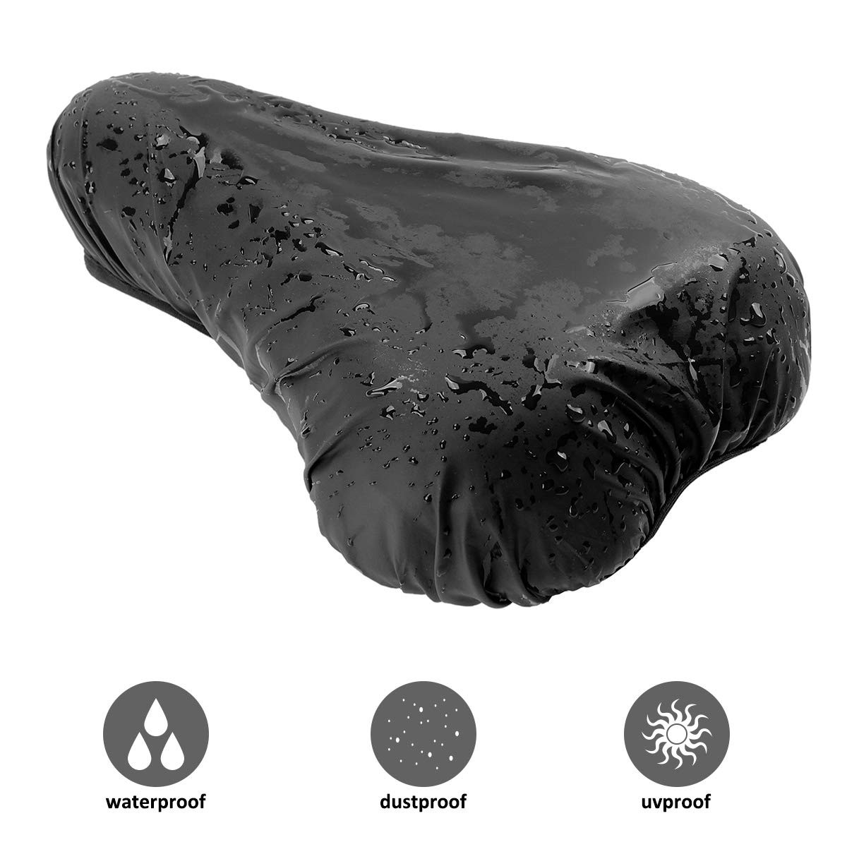Gel Bike Seat Cushion Cover – Breathable Comfortable Bicycle Saddle Cover Bla…