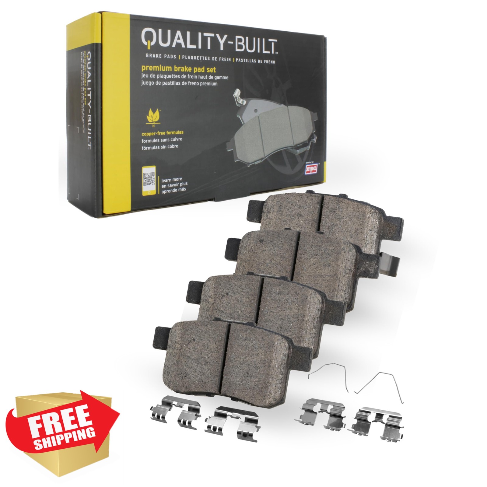 Quality-Built BP0924-M Front Semi-Metallic Brake Pads Hyundai Kia Elantra Optima