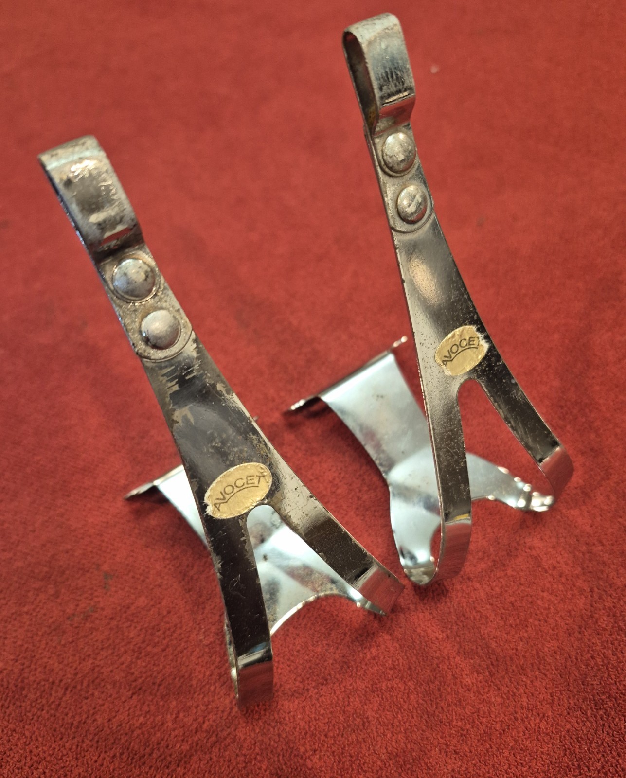 Vintage AVOCET Steel Toe Clips – Size Large – Made in Italy