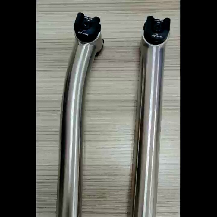 27.2 30.9 31.6 Titanium Bicycle Seatpost MTB Bike Ti Setback Seatpost 350/400mm