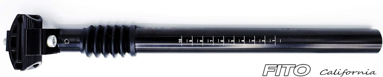 Seat Post – 27.2 x 350mm Bicycle Suspension Seatpost with Clamp – Black
