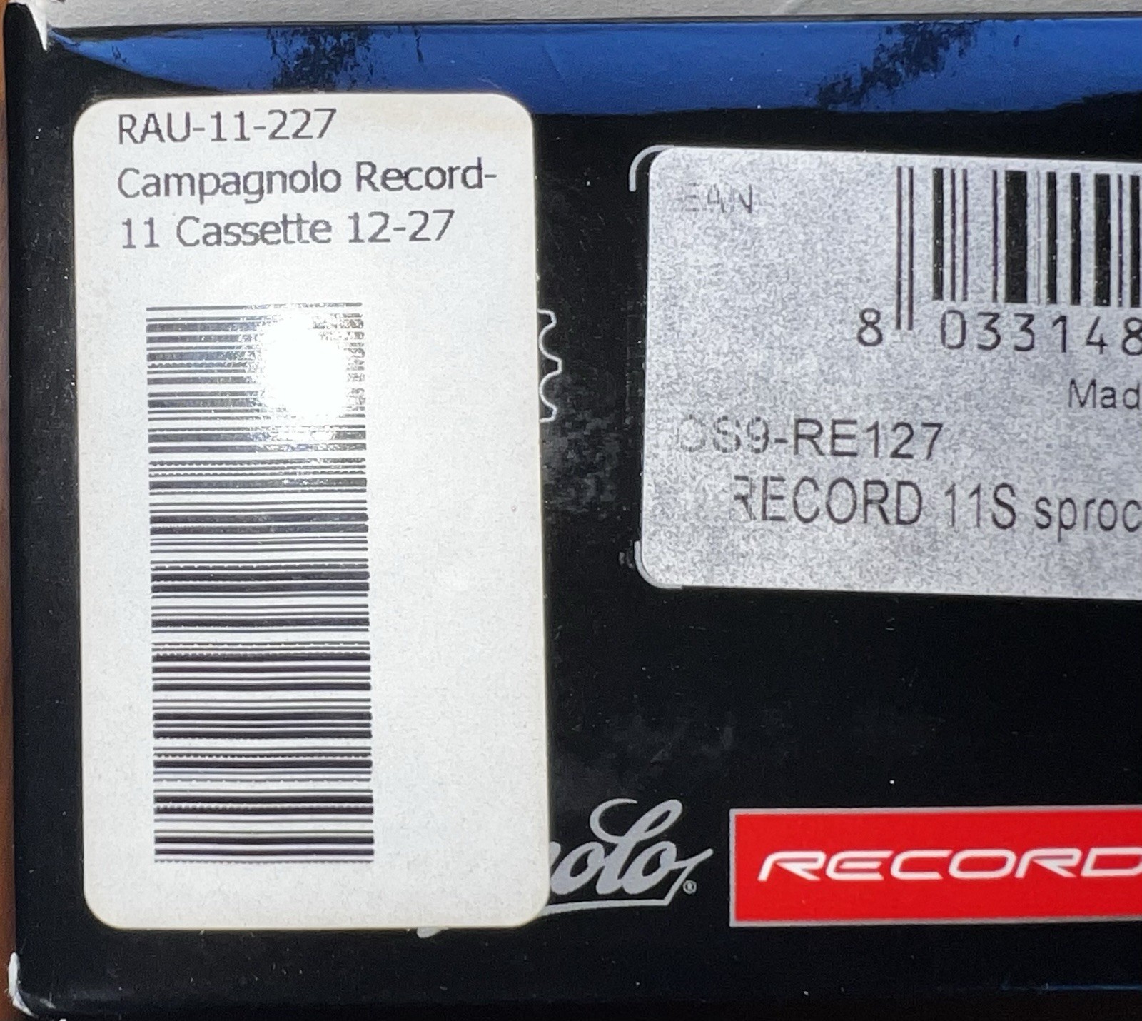 NEW!!! Campagnolo Record CS9-RE127 11-Speed Cassette – Titanium – 12-27T – NOS