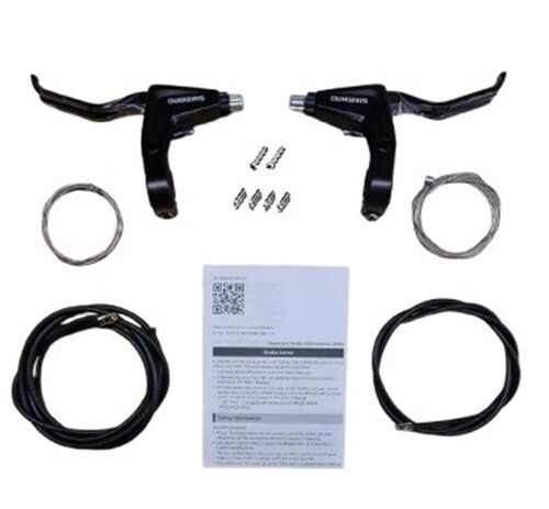 Shimano V-Brake Brake Set BR-T 4000 Lever Set BL-T 4000 with Cable Sleeve Black