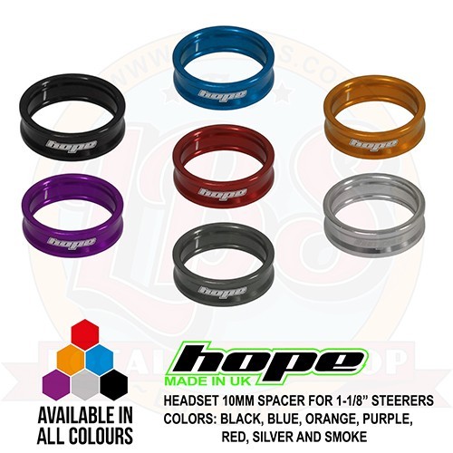 Hope Space Doctor 10mm Spacer For 1-1/8″ Steerer – All Colors – Brand New