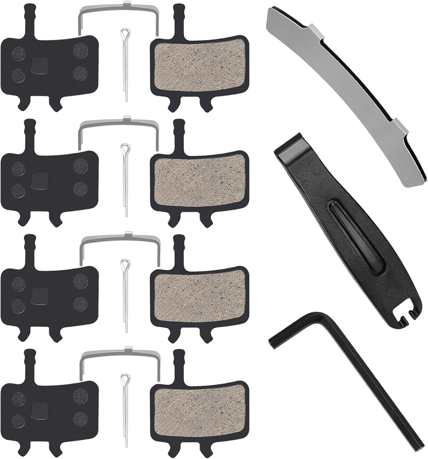 4 Pairs Bike Disc Brake Pads Compatible for SRAM Avid BB7 Juicy 3 Juicy 5 Juicy