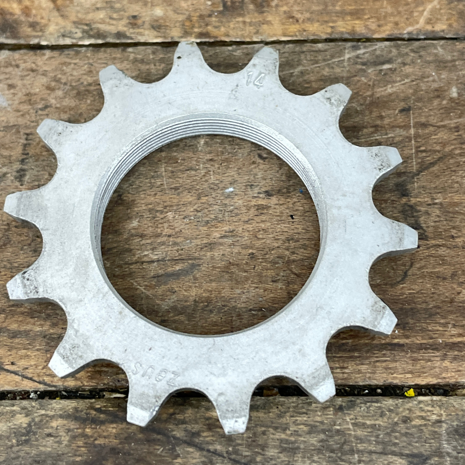 Vintage Alloy Track Cog 14 Tooth Aluminum English Threaded Fixie Single Eroica