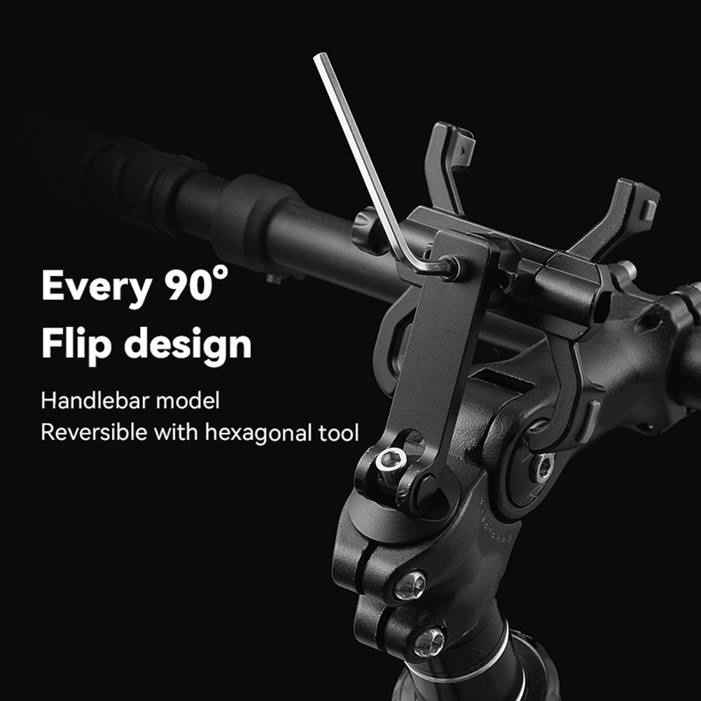 Motorcycle Phone Holder Sturdy Aluminum Alloy Adjustable Viewing Angle