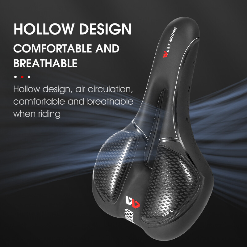 WEST BIKING Soft Comfortable Bicycle Saddle Bike Cycling Cushion Seat Saddle
