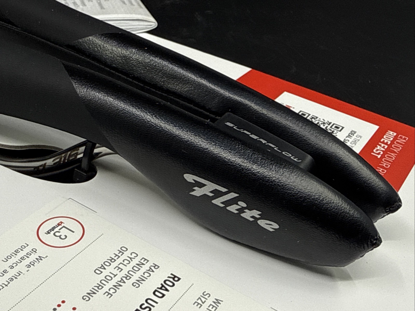 Selle Italia FLITE SuperFlow Ti316 L3 285mm x 145mm Black Saddle MSRP $200