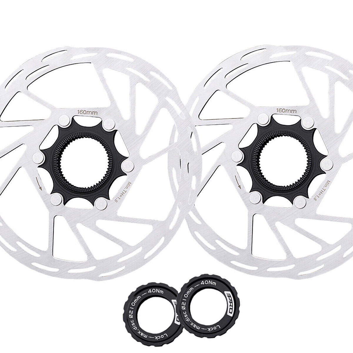 2pcs Center-Lock Bike Rotor for Sram 140/160/180/203mm Disc Brake Road/BMX/MTB