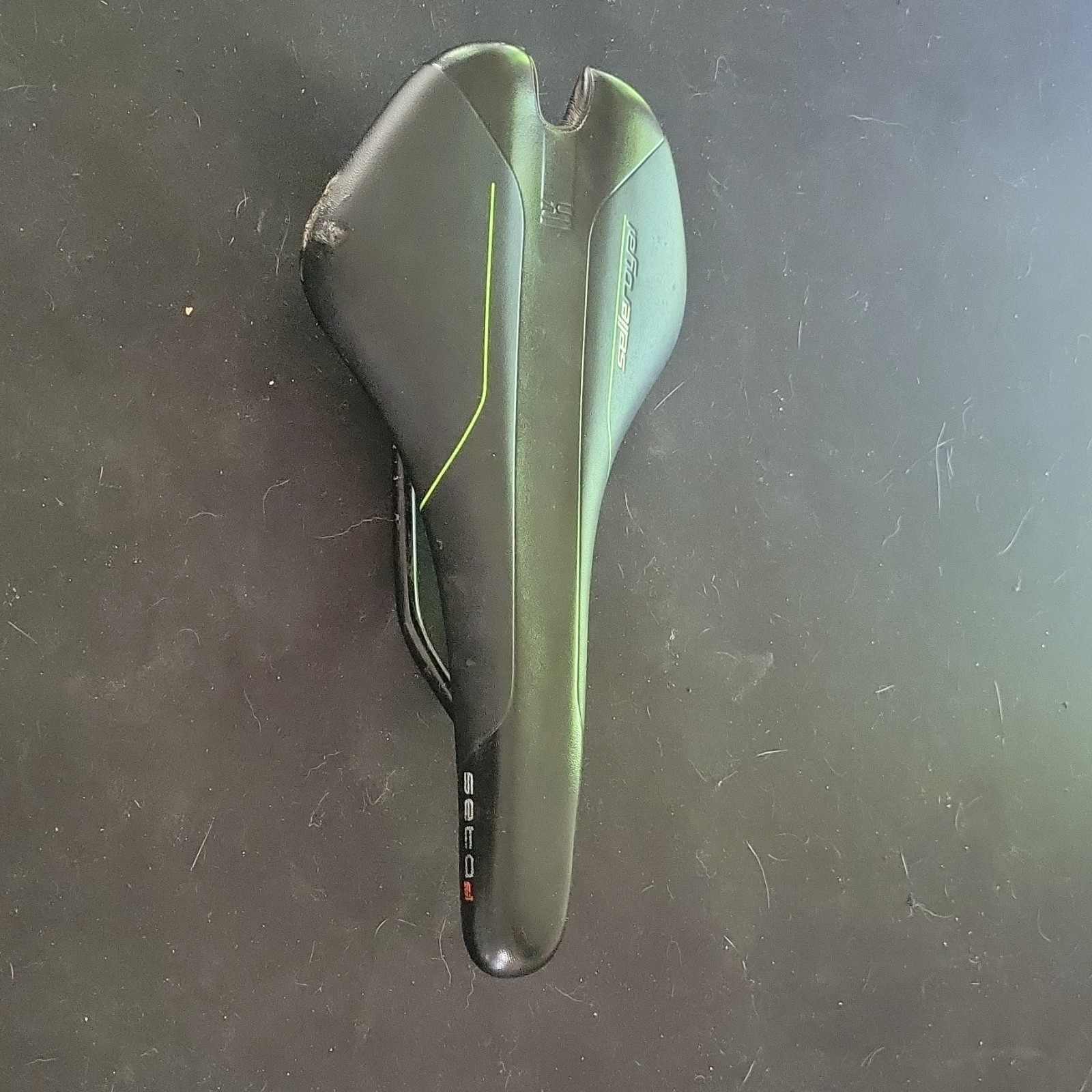 Selle Royal SETO SL Racing Road Bike Saddle Black Green Synthetic Plastic Metal