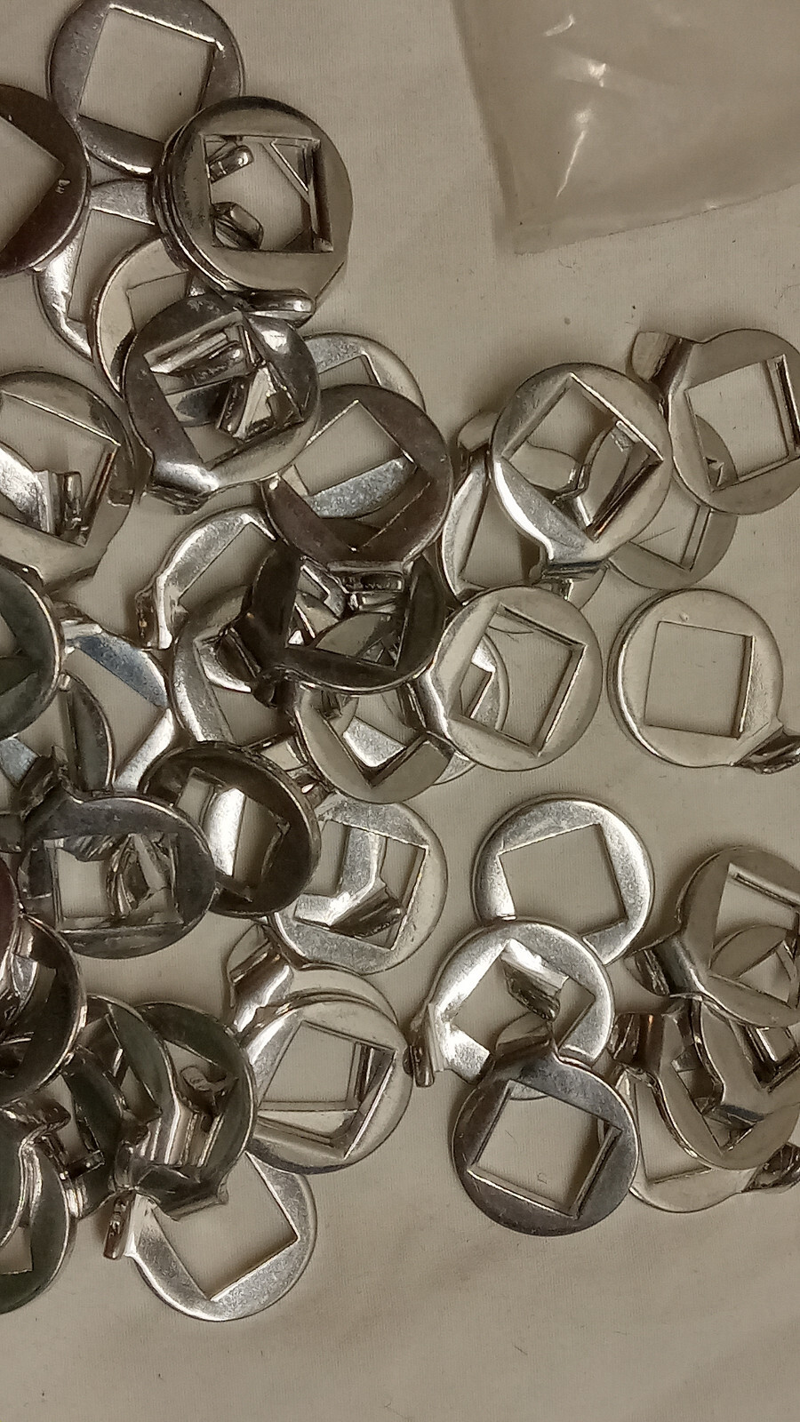 50 NOS LEFT/FRONT CAMPAGNOLO DOWNTUBE SHIFTER STOP / PLATE WASHER *ALL LEFTS*