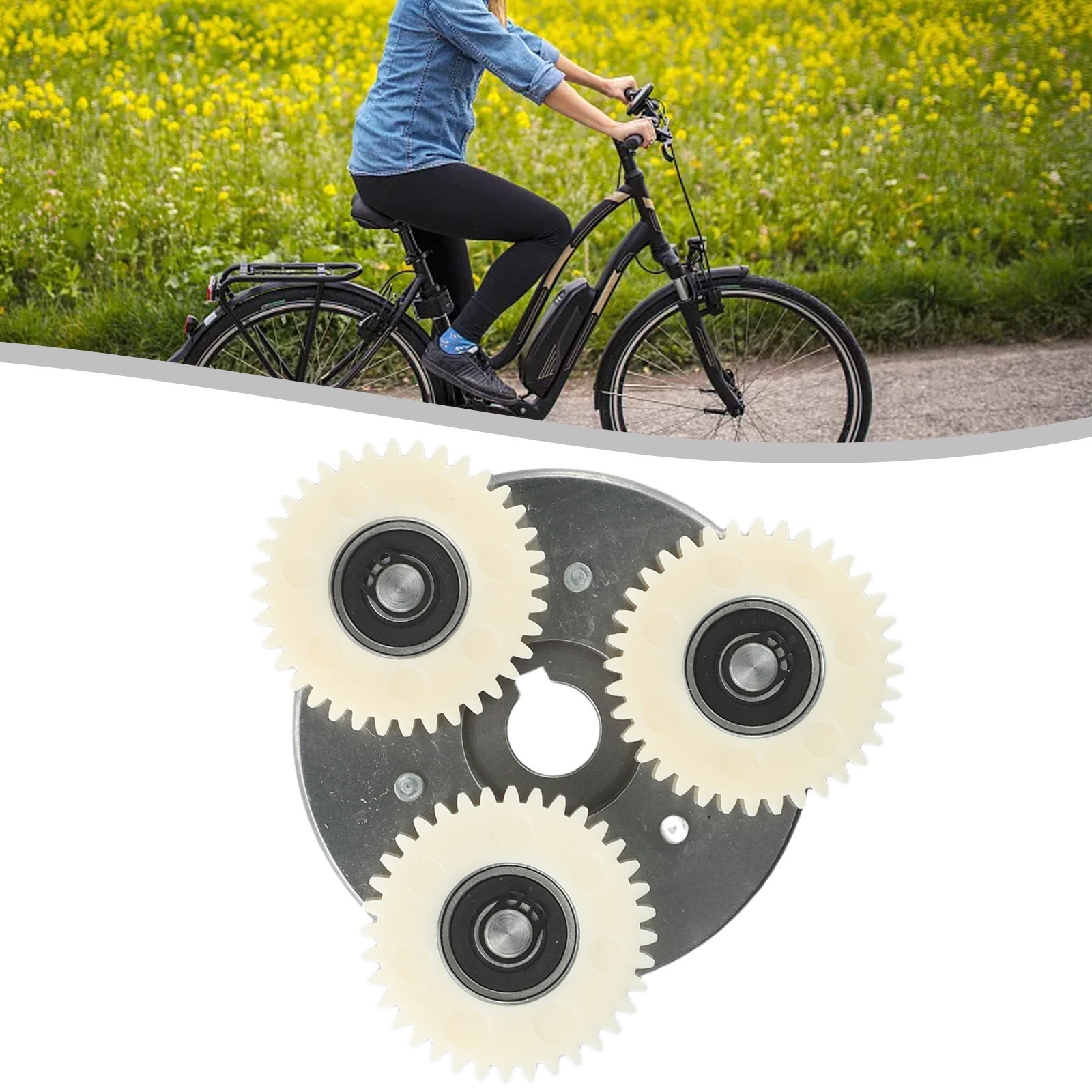 3x Planetary Gears Gears E-Bike For Bafang Motor Motor Nylon Wheel Hub/ White