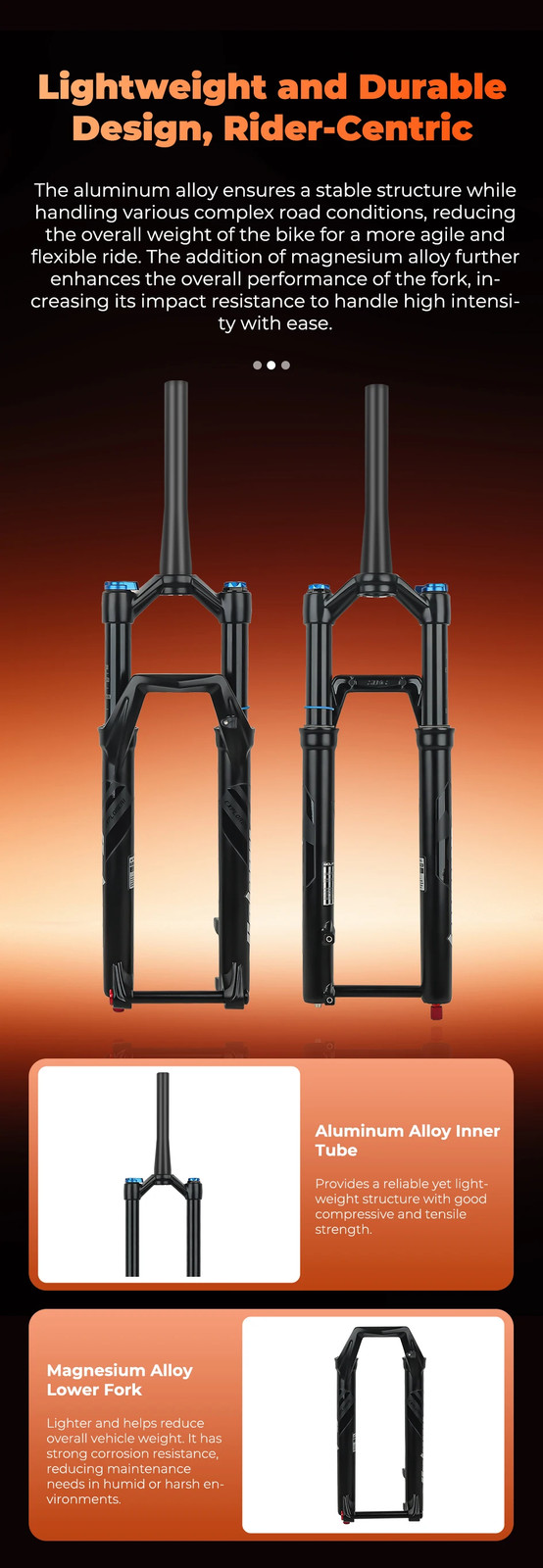 MTB Suspension Air Oil Fork BOOST Thru Axle Front Fork 120mm Travel 27.5/29inch