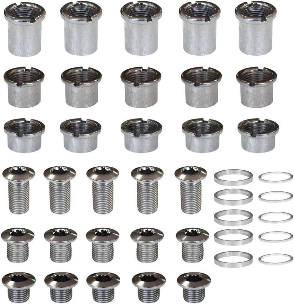 5 pcs for Each Single/Double/Triple Chainring Bolts Screws Disc Crankset Nuts Ch