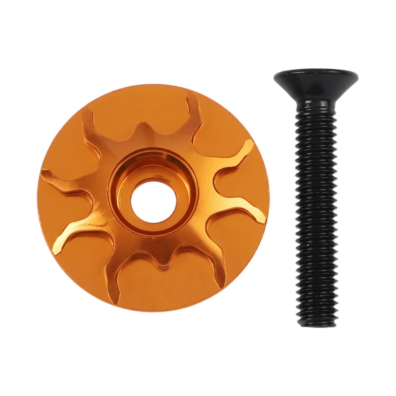 Aluminum Alloy Headset Cap with Stainless Steel Bolt for Modern Bicycle Designs