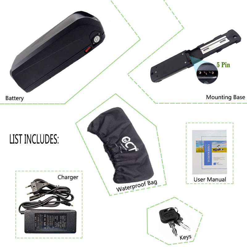 48V Electric Bike Lithium Battery Pack 20Ah 30Ah for Tricycle E-bike Scooter MTB