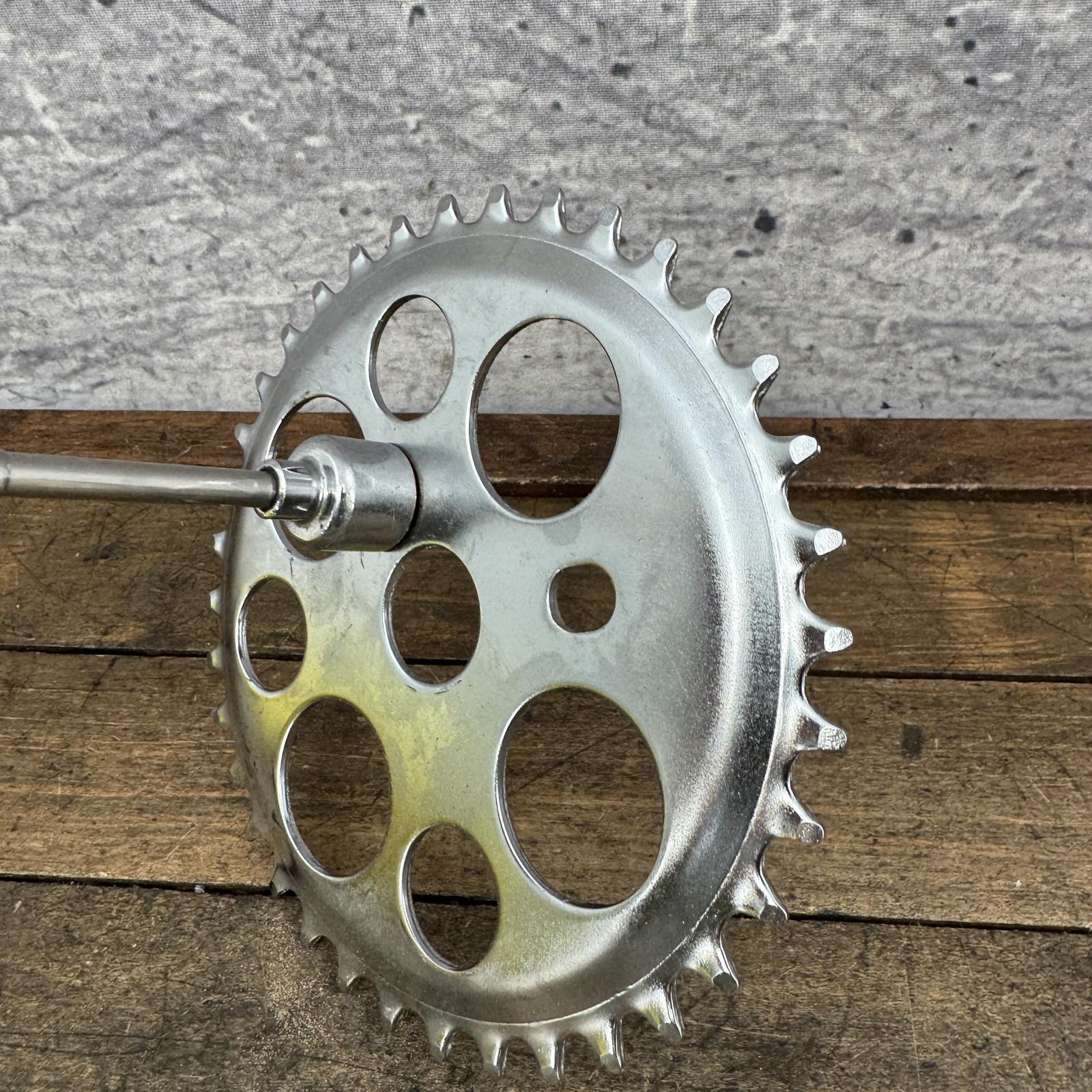 Lucky 7 Sprocket Chainring 36T Silver One Piece Crank Bike Fits Vintage Schwinn