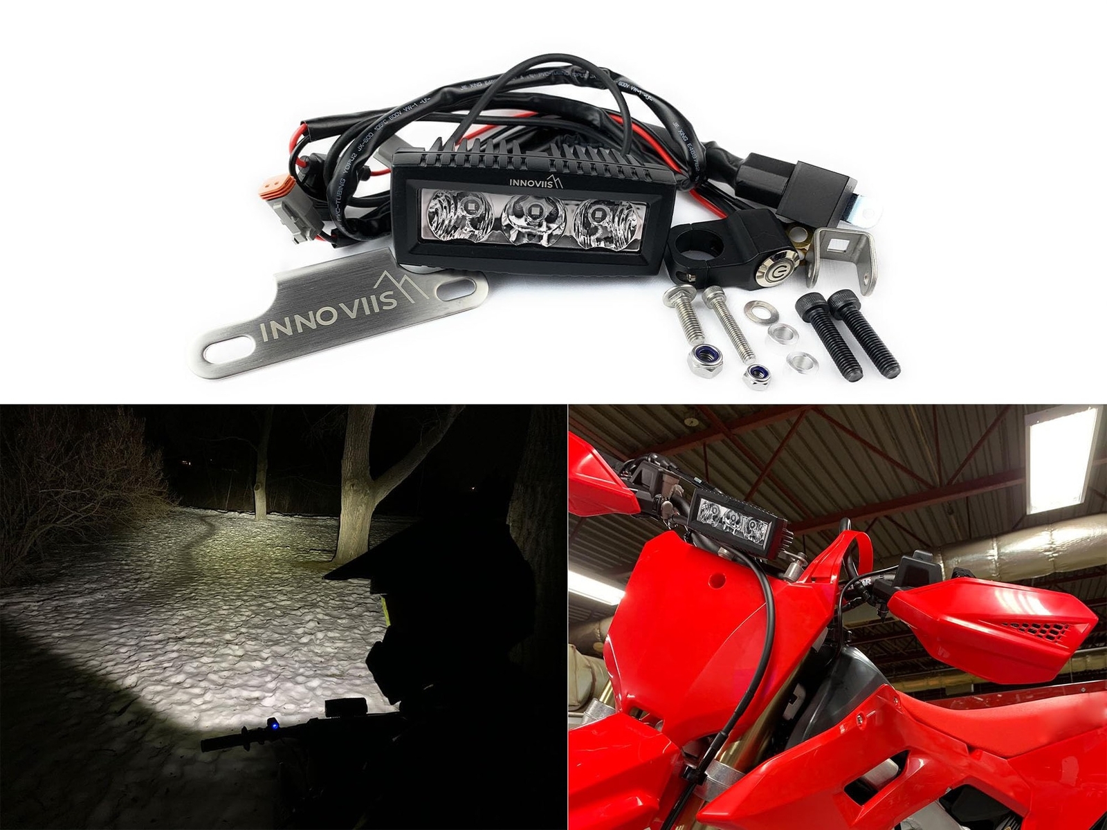 Dirt Bike LED Light Kit, Universal for KTM Husqvarna Kawasaki Honda Yamaha Su…
