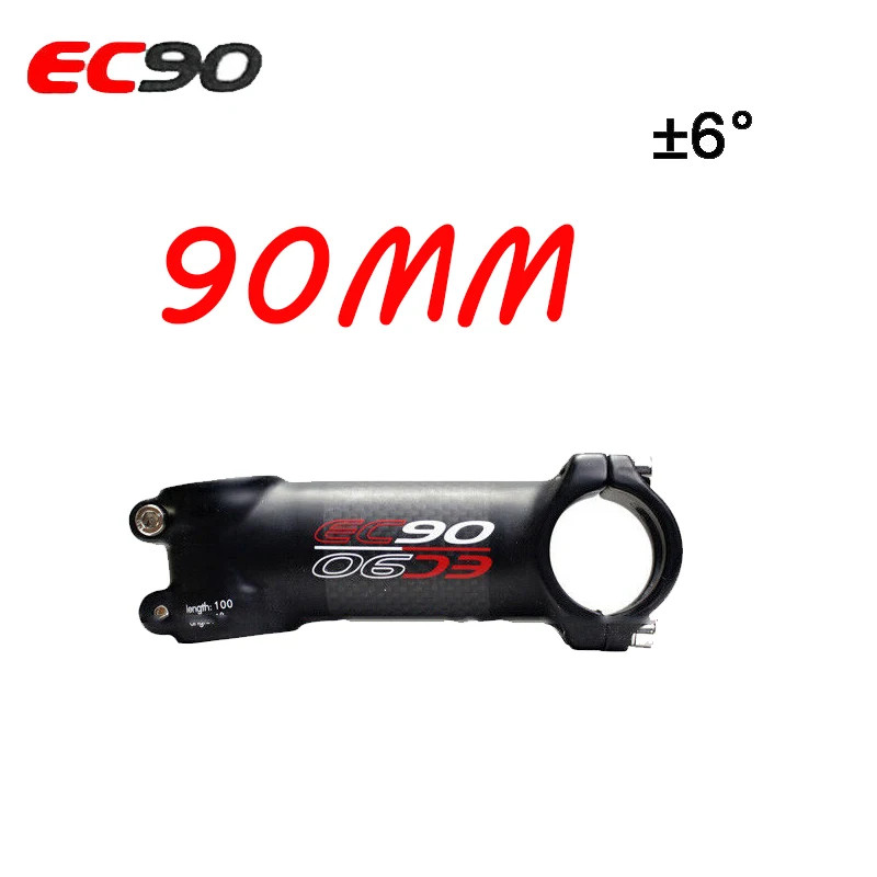 Carbon Fiber 31.8mm MTB Road Bicycle Stem 6/17 Degrees 60-120mm Handlebar Stems