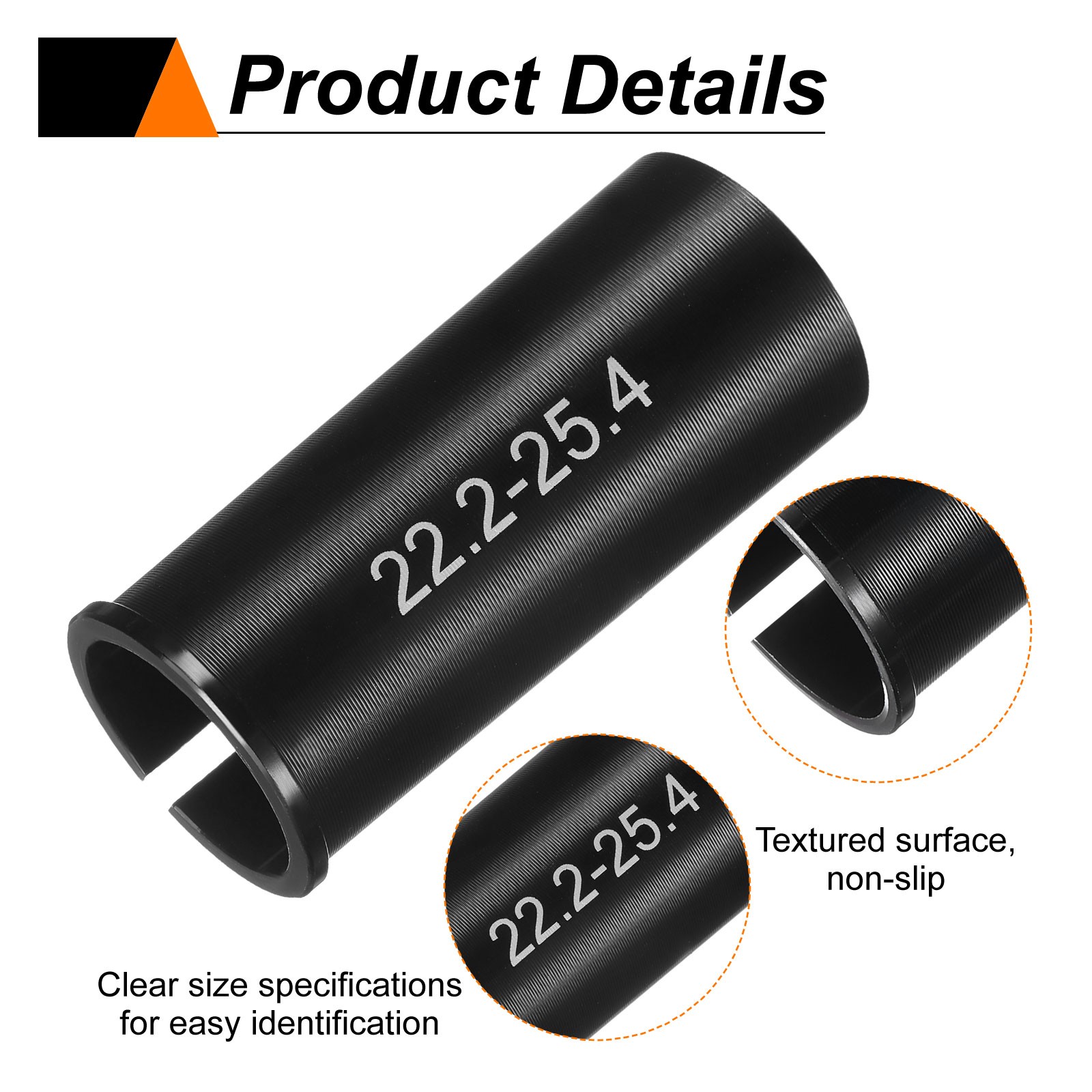 Alloy Bike Seat Post Shim 22.2mm to 25.4mm Aluminum Bicycle Reducer Tube