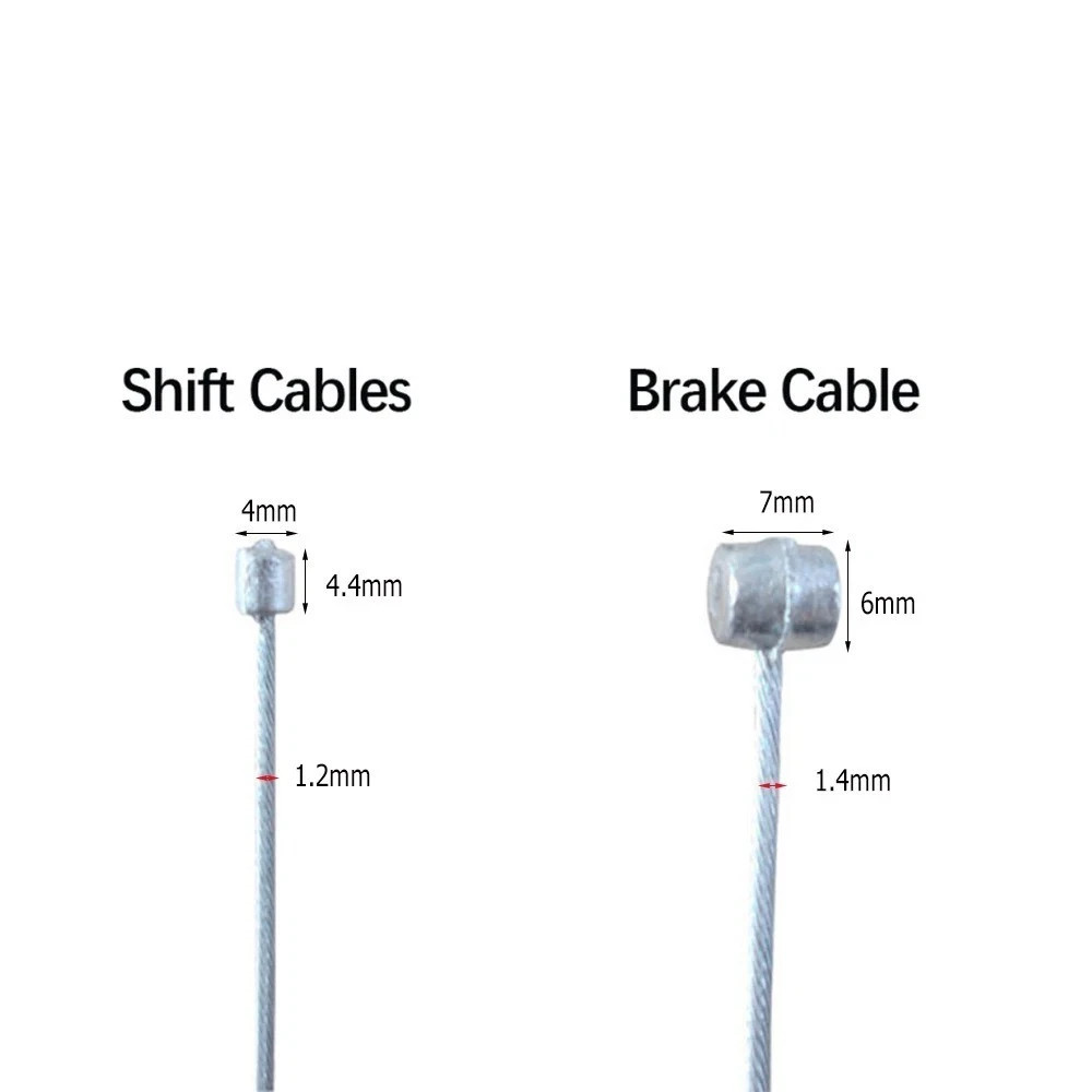 5pcs 2M MTB Bicycle Brake Cable Stainless Steel Gear Shift Inner Wire
