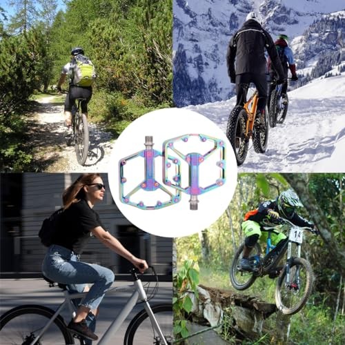 Black/Mountain Bike Pedals, 3 Sealed Bearings Ordinary Style (double DU) Dazzle