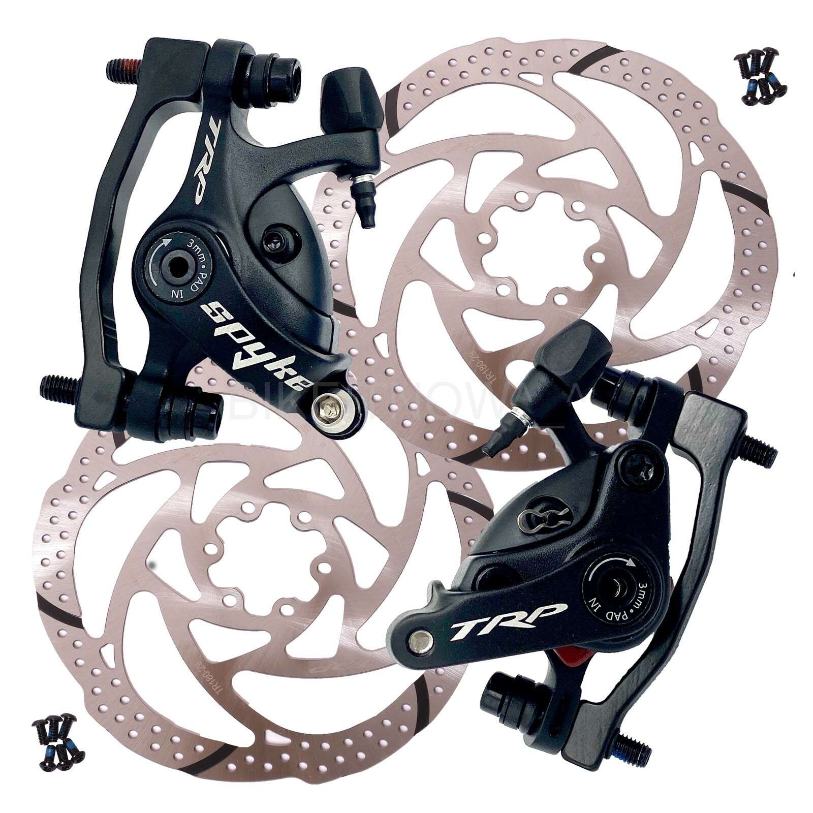 TRP Spyke Front+Rear 180mm MTB Bike Mechanical Disc Brake Caliper PM Post Mount