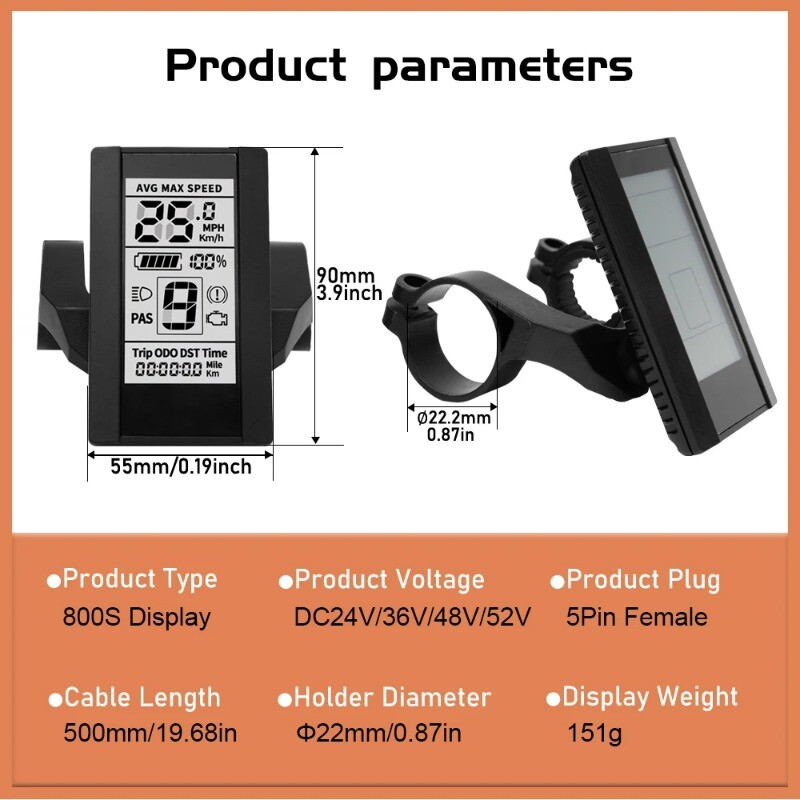 800S E-bike LCD Display for BBS M400 G330 G510 G340 M615 BBSHD Mid Drive Kit