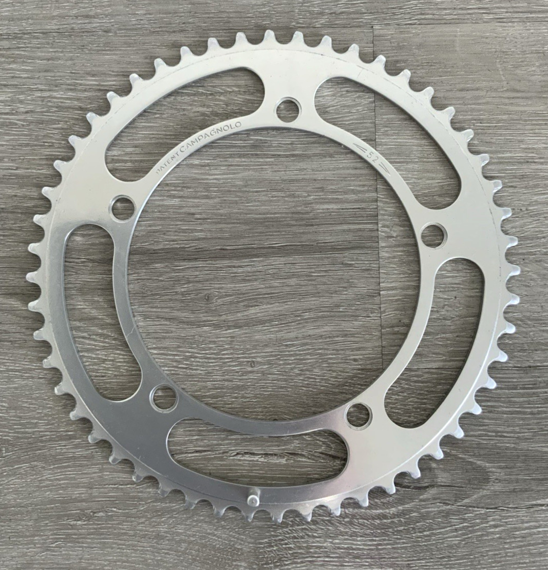 CAMPAGNOLO RECORD CHAIN RING 52 TOOTH 144 BCD 6, 7 , OR 8 SPEED