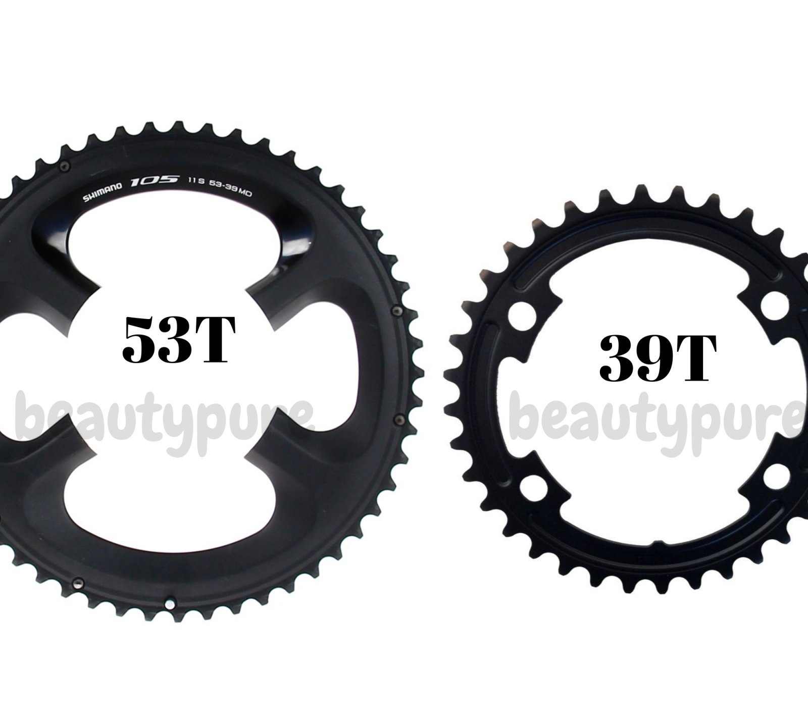 Shimano 105 FC-5800 Outer/Inner Chainrings (53T & 39T MD) Genuine NIB