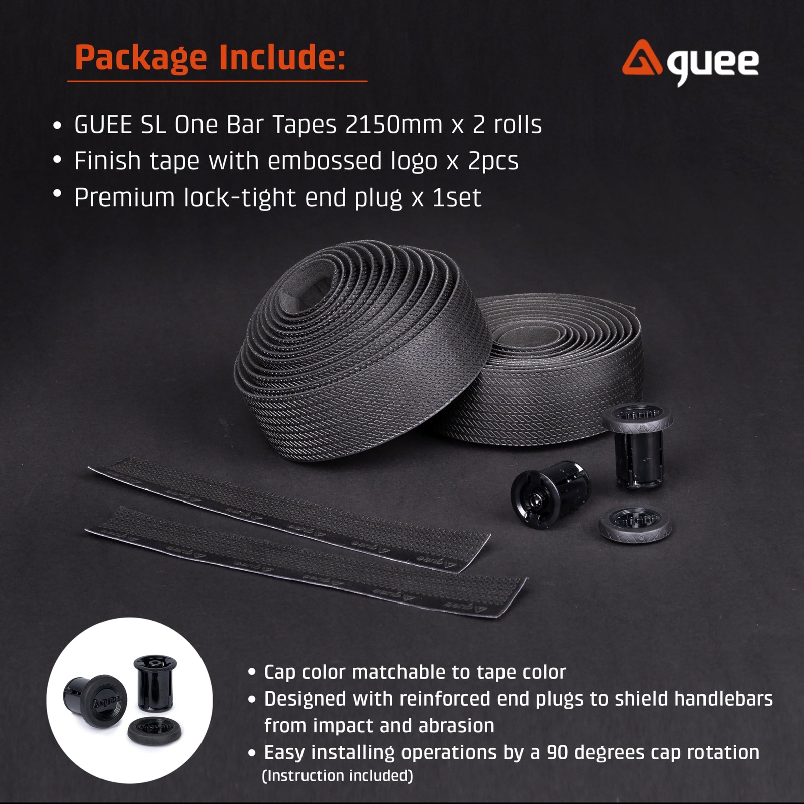 SL One Road Bike Handlebar Tape Premium PU Leather Microtex Structure with Sh…