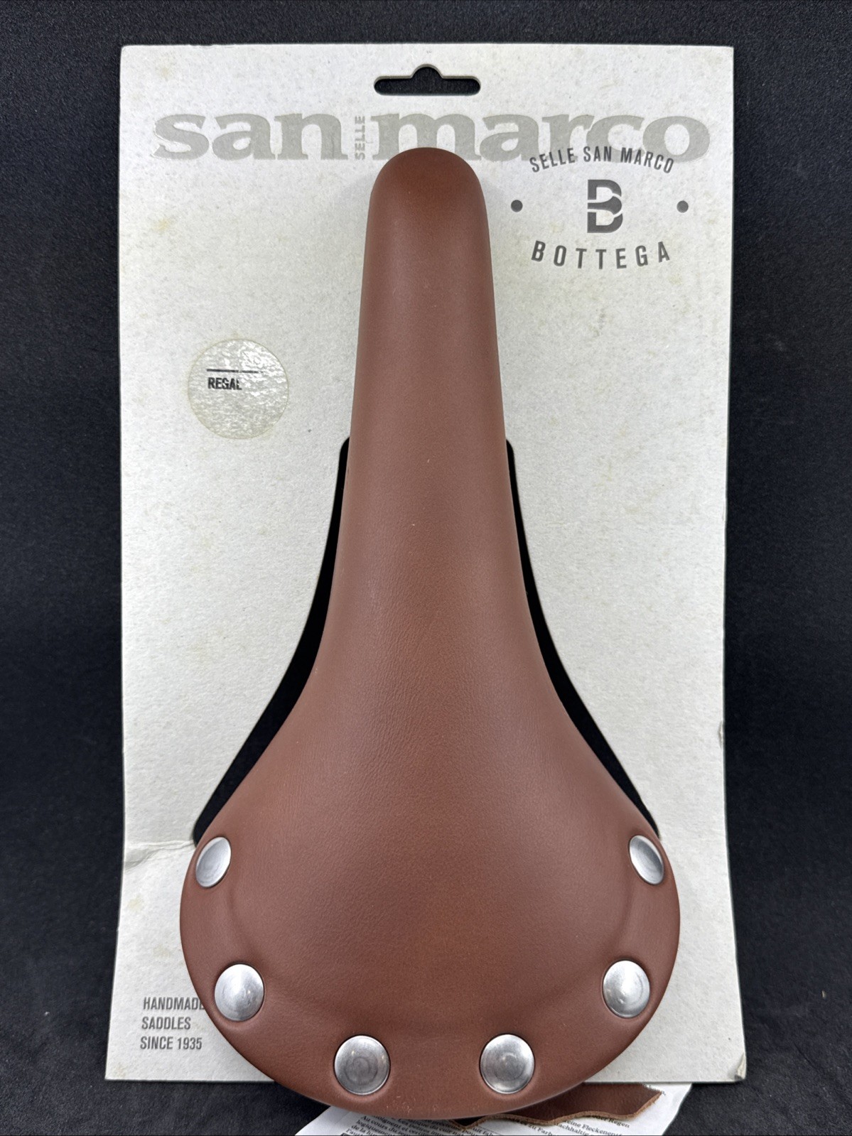 NOS Selle San Marco REGAL Brown Leather Saddle Chrome Accents Cro-Mo Rail