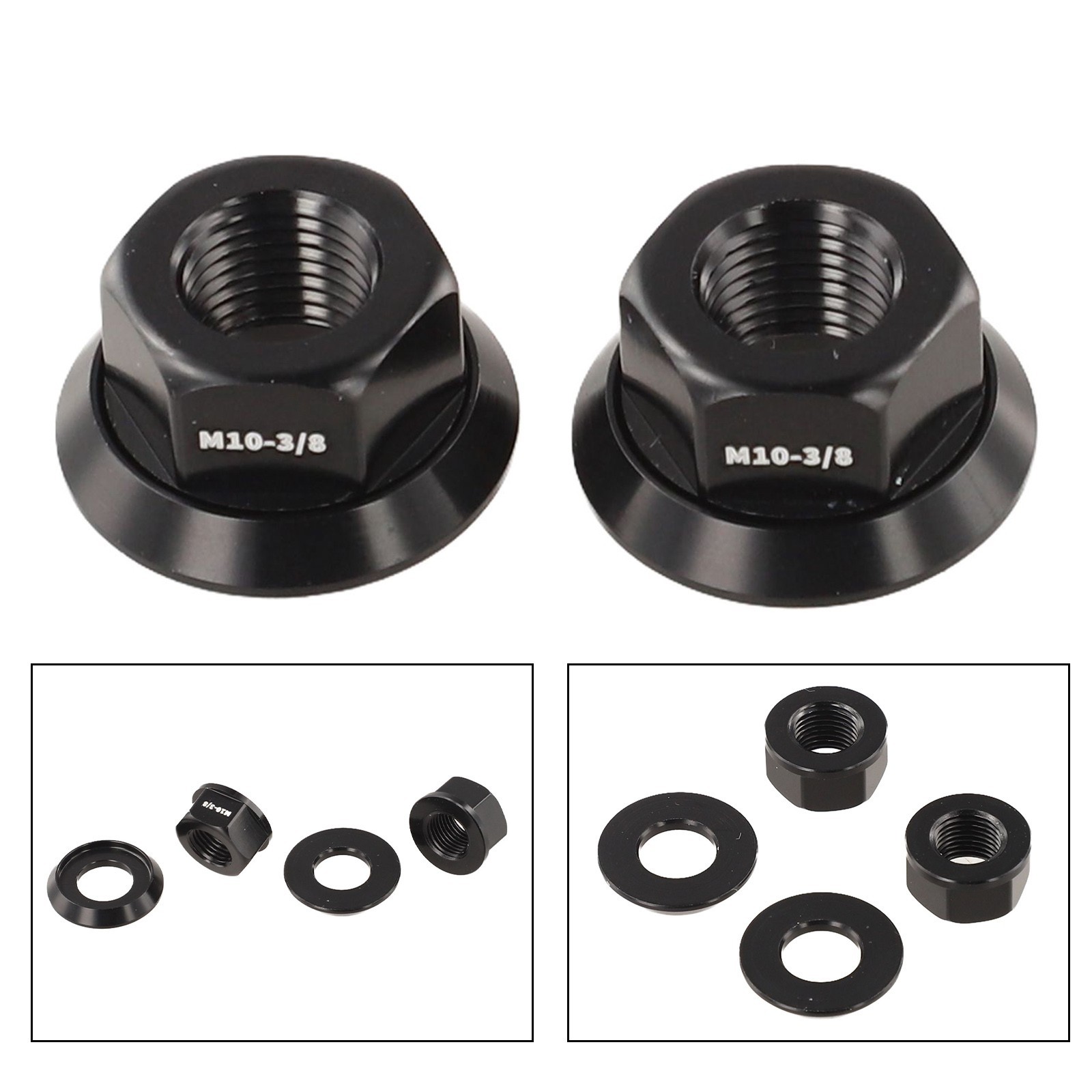 Aluminum Alloy Nuts For Bike Assembly 2pcs Package 7075 Aluminum Alloy Material
