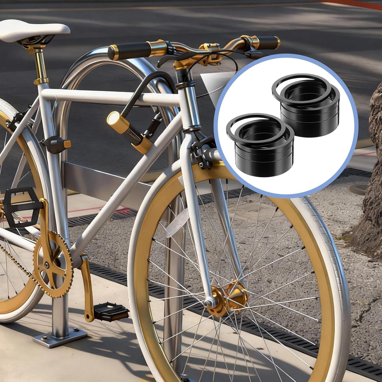 Aluminum Bike Headset Spacers 1-1/8″ 8 Piece Set