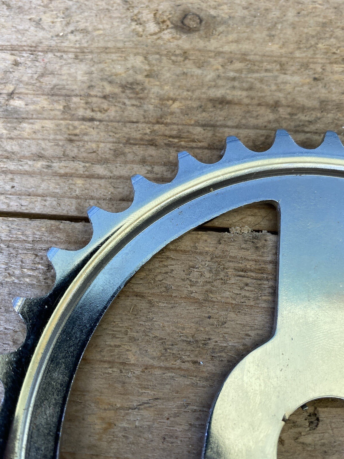 NOS Vintage 36t Chrome Muscle Bike Chain Ring-Kids Bike-For One-Piece Cranks