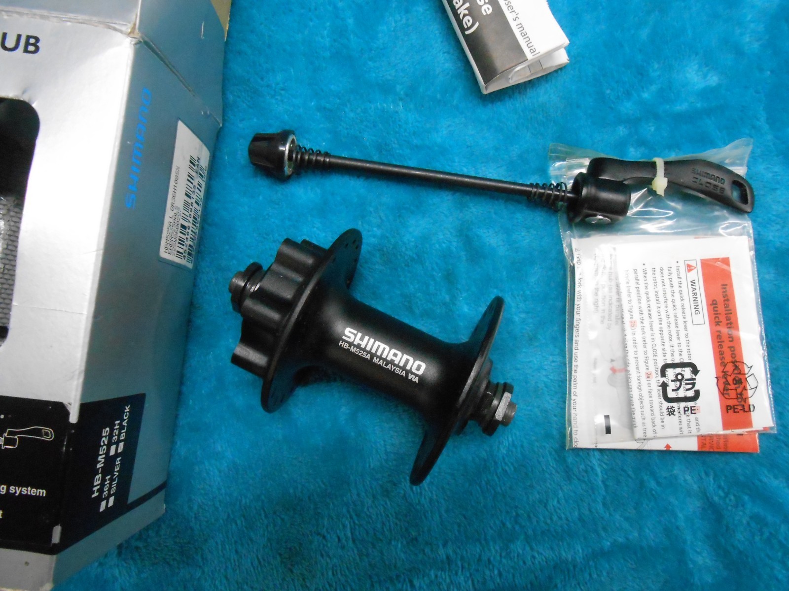 Shimano HB-M525A Front Hub 6 Bolt 9x100mm Quick Release 36h Retro MTB XC New
