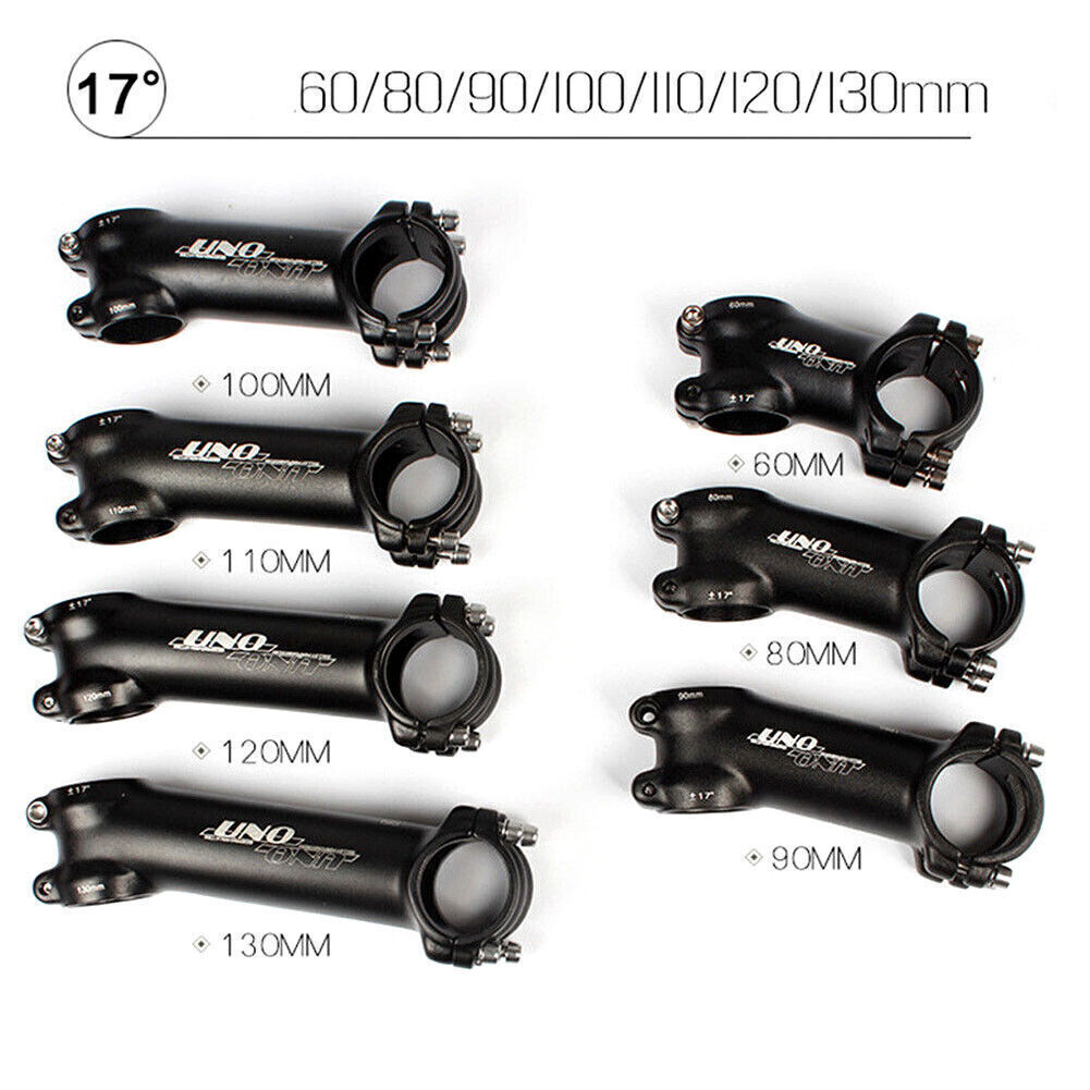 For UNO Stem 7°/17°/35°Mountain Road Bike Handlebar Stem Aluminum 31.8*60-130mm