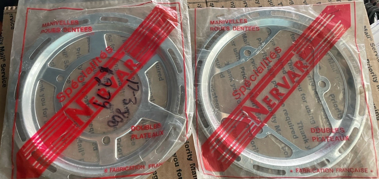 NOS Chrome Nervar Chain Ring Protector Guard Road Bike Tour-France steel