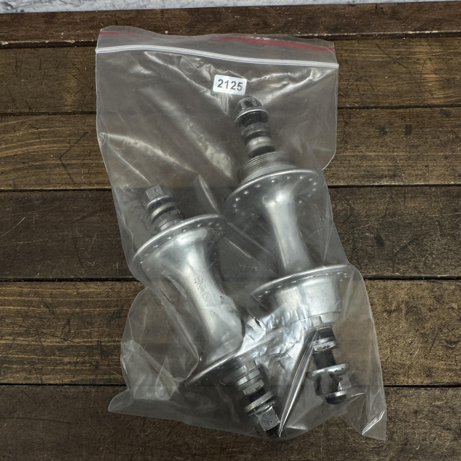 Vintage Sunshine Sealed Bearing Hub Set 36H Nutted Silver Alloy Nut BMX MTB 80s