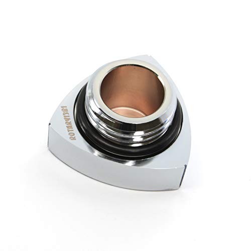 Aluminum Rotor Oil Cap – Chrome/Black – 12A 13B 20B – 55mm wide