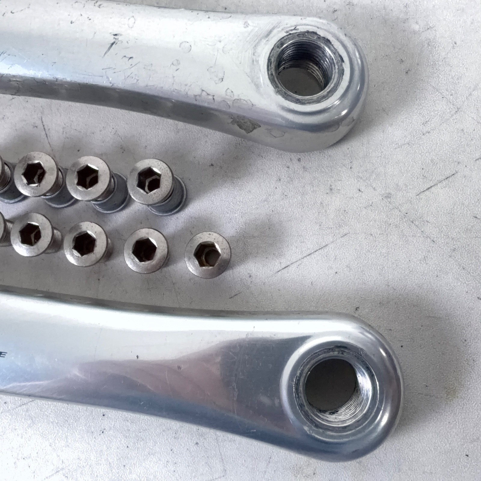 Campagnolo Mirage Triple Crank Arm Set 135/74 BCD, 170mm Arms, Silver /w Screws