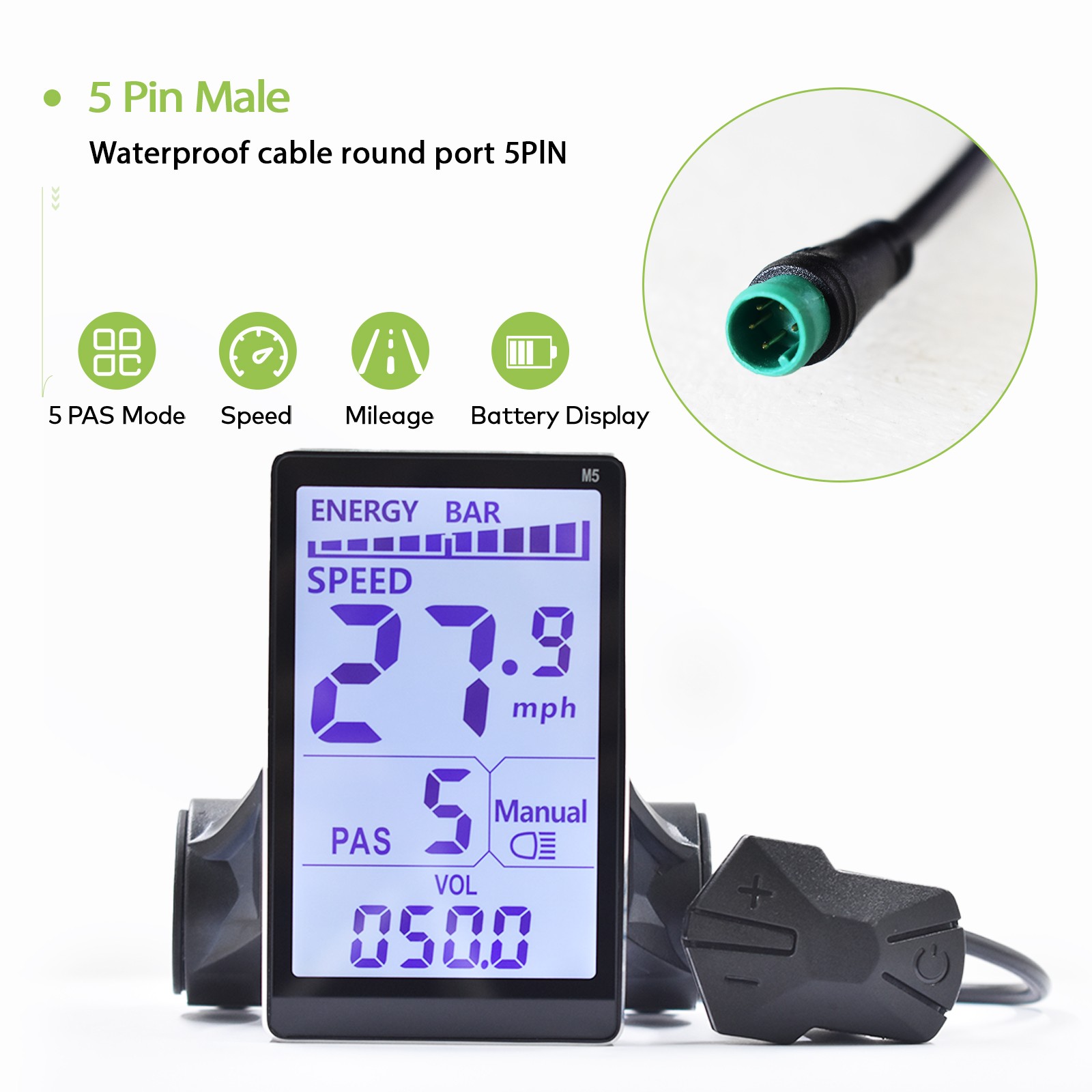 UART2 Screen Display Replacement LCD Display for Mountain Bike Electric Scoot