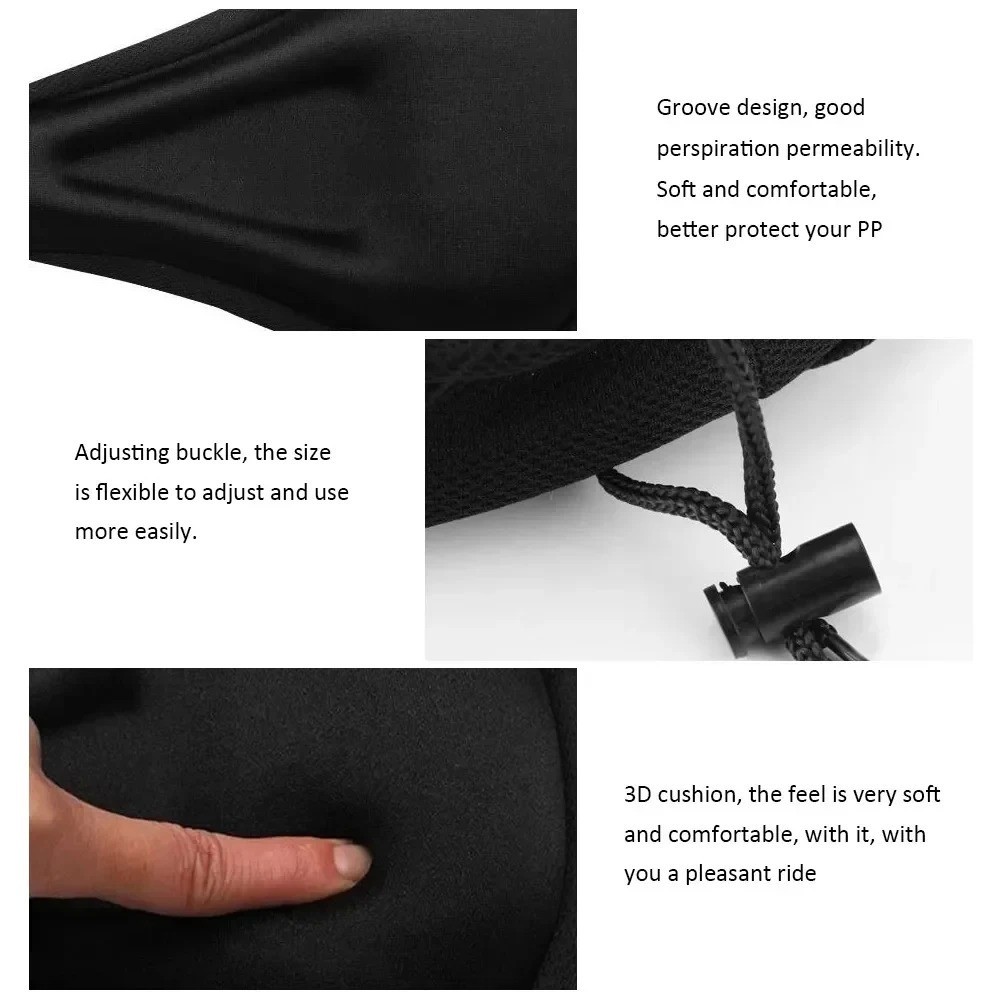 Soft Padded Bicycle Wide Seat Cover Gel Cushion Sporty For Mountain Bike Saddle