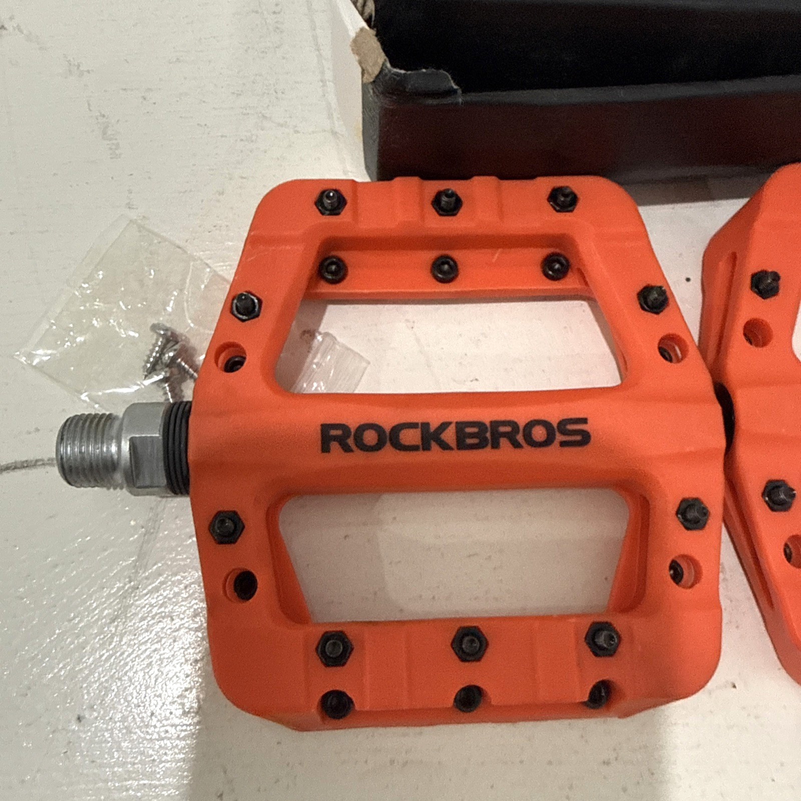 Rockbros Nylon Composite Bearing 9/16″ Mountain Bike MTB Bicycle Pedals Orange