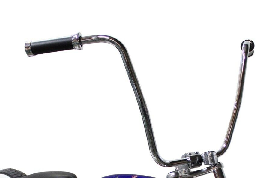 Chopper Cruiser Bicycle Handlebar Soft Grips Black with Chrome Color Star Style