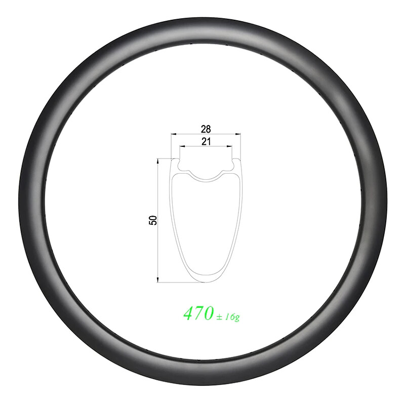 700c Road Disc Carbon Rim Clincher Tubeless 28mm Wide 21mm Inner 24H 28H 32H