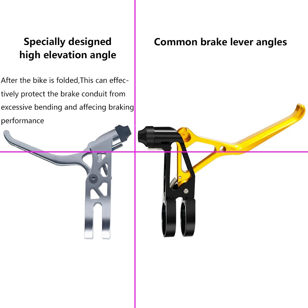 Folding Bike Brake lever CNC Hollow Lightweight Brake Handle 74g/pair